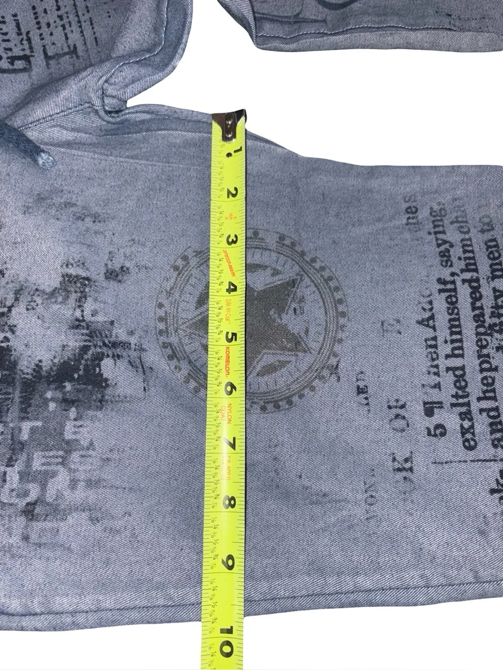 Bella Amore Made in Italy Cropped Graphic Jogger Pants Gray Stretch Size L